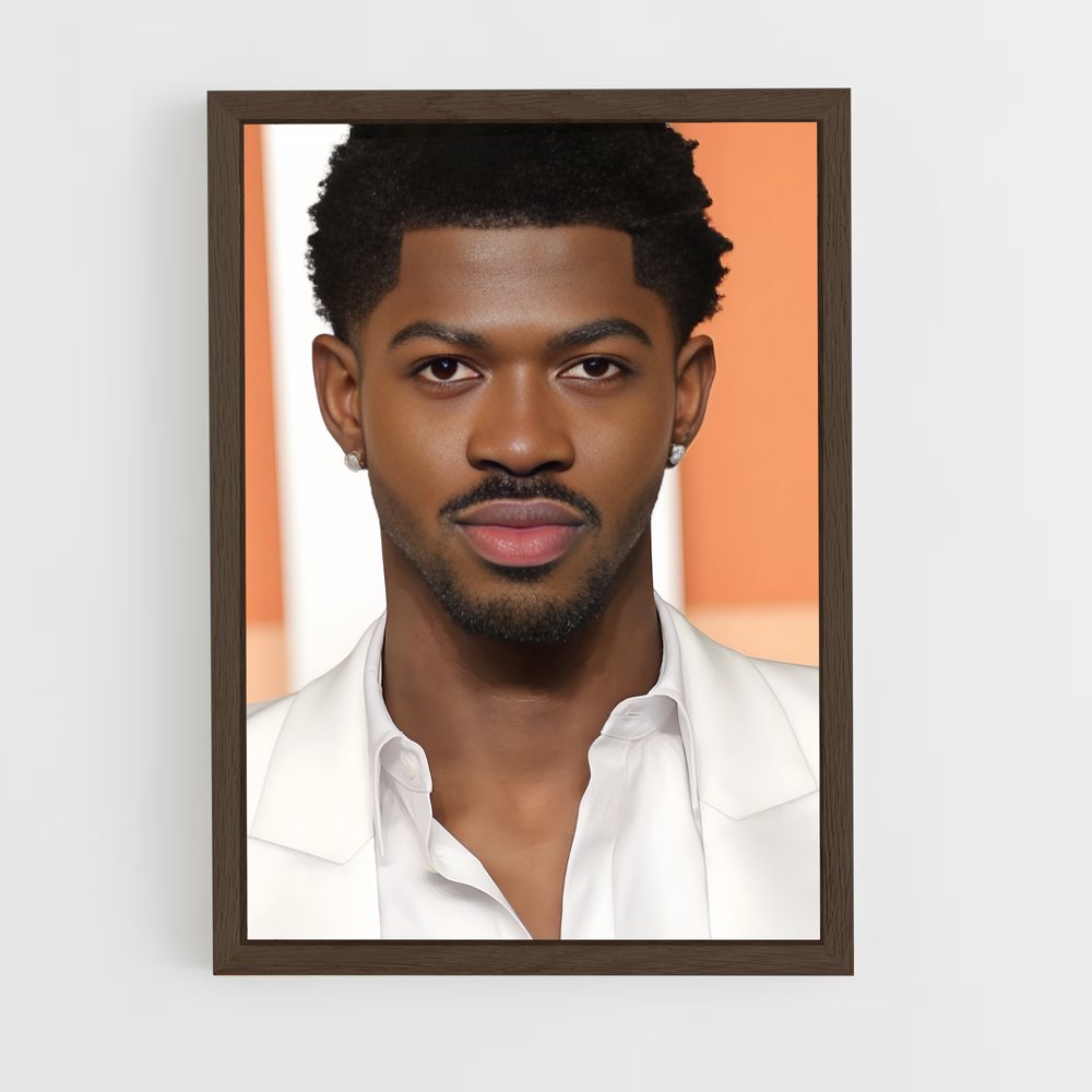 ap-lil nas x-3 cadre Bois foncé
