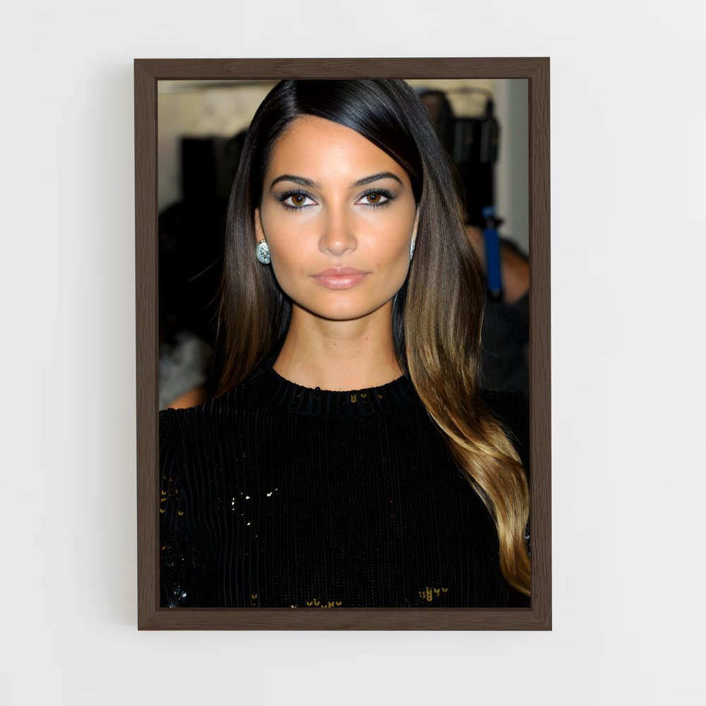 ap-lily aldridge-2 cadre Bois foncé
