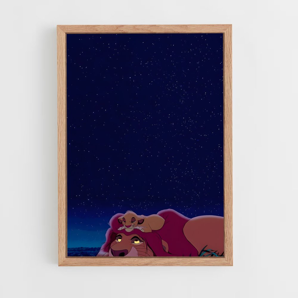 ap-lion king-2 cadre Bois clair