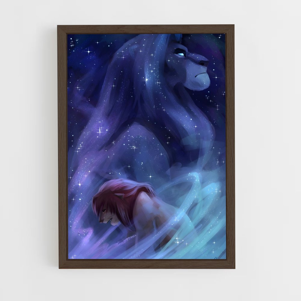 ap-lion king-6 cadre Bois foncé