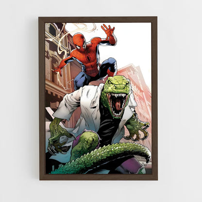 ap-lizard spider-man-2 cadre Bois foncé