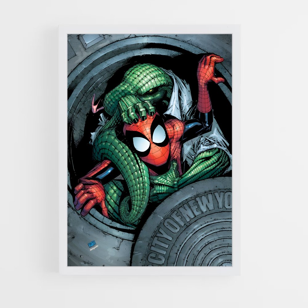 ap-lizard spider-man-3 cadre Blanc