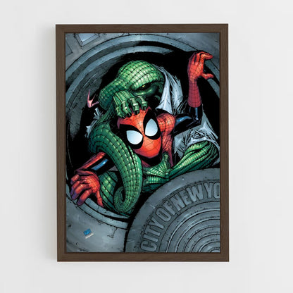 ap-lizard spider-man-3 cadre Bois foncé