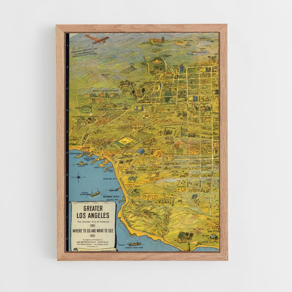 ap-los angeles 1932-2 cadre Bois clair
