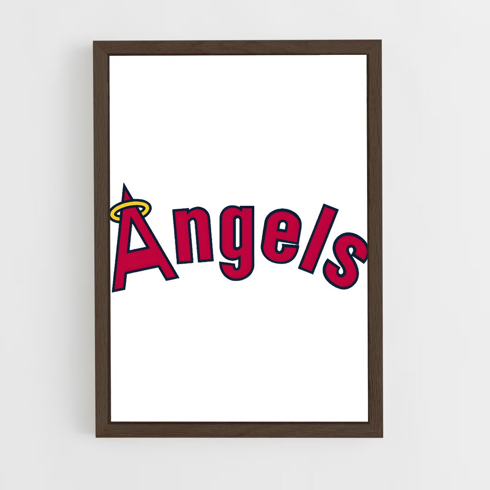 ap-los angeles angels-4 cadre Bois foncé