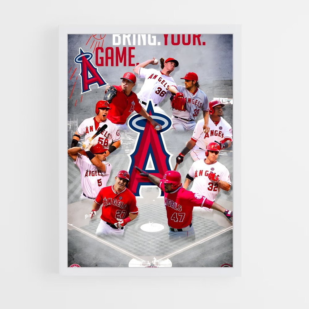 ap-los angeles angels-5 cadre Blanc