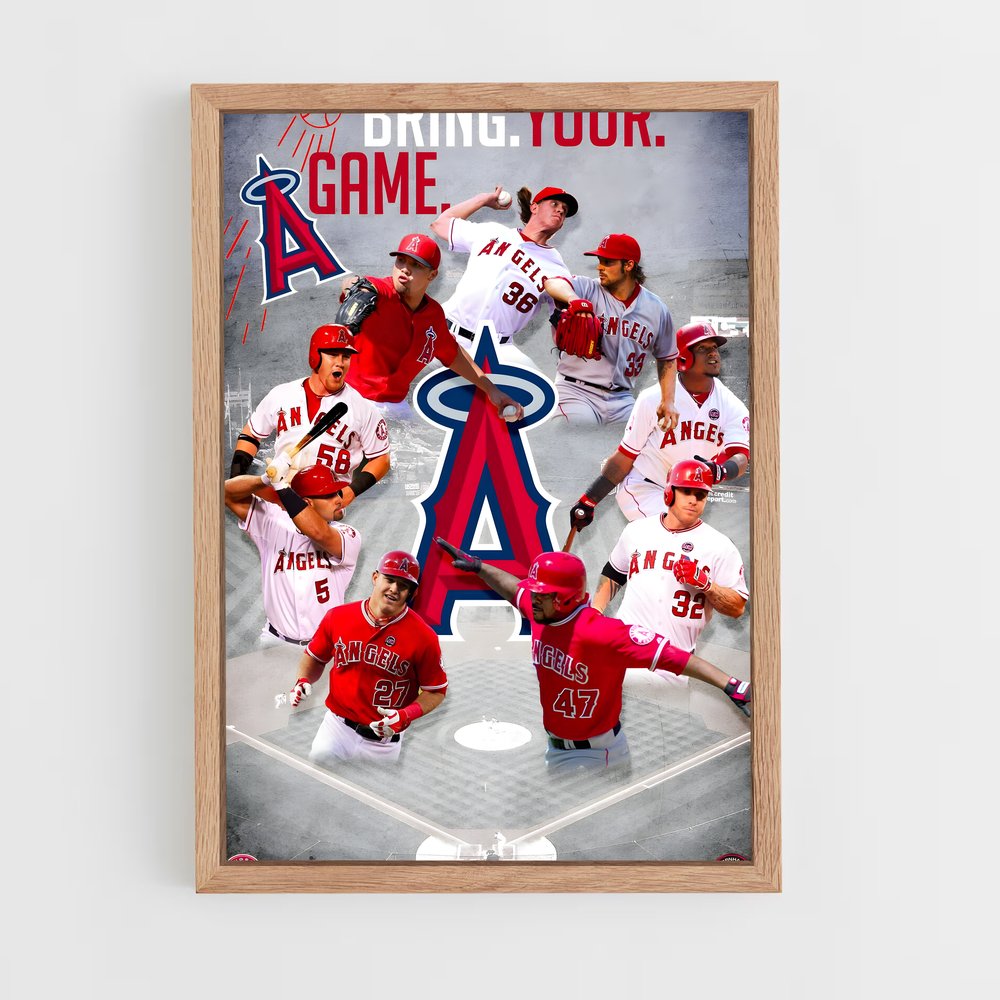 ap-los angeles angels-5 cadre Bois clair