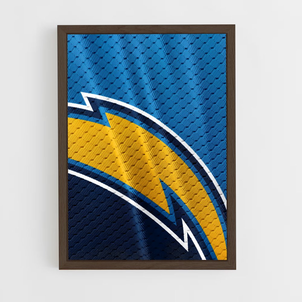ap-los angeles chargers-2 cadre Bois foncé