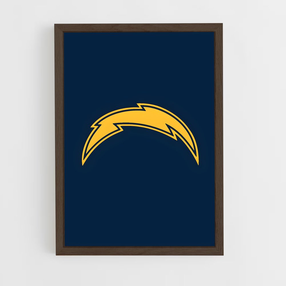 ap-los angeles chargers-4 cadre Bois foncé