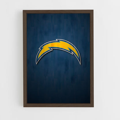 ap-los angeles chargers-5 cadre Bois foncé