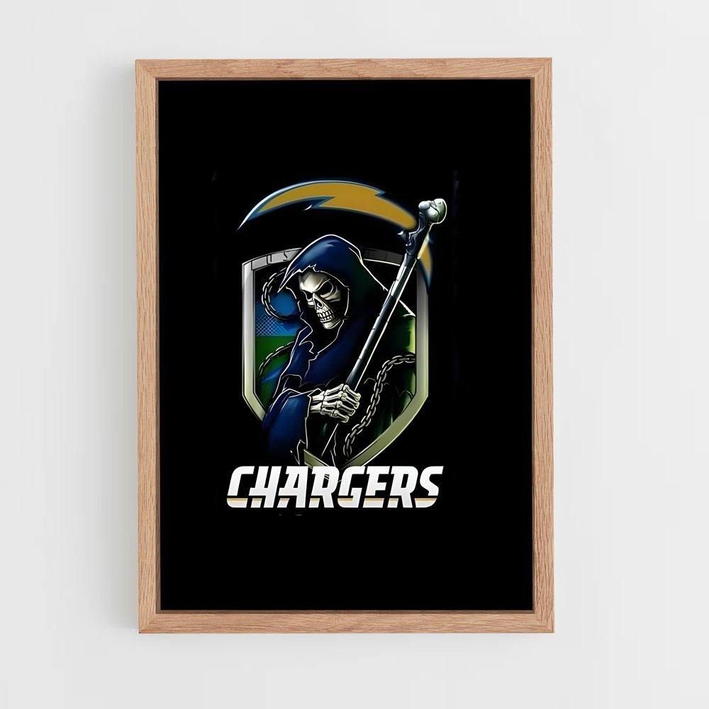 ap-los angeles chargers-9 cadre Bois clair
