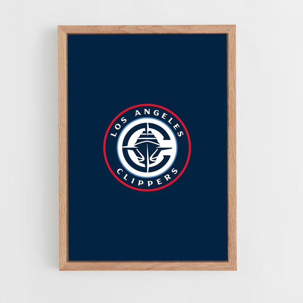 ap-los angeles clippers-1 cadre Bois clair