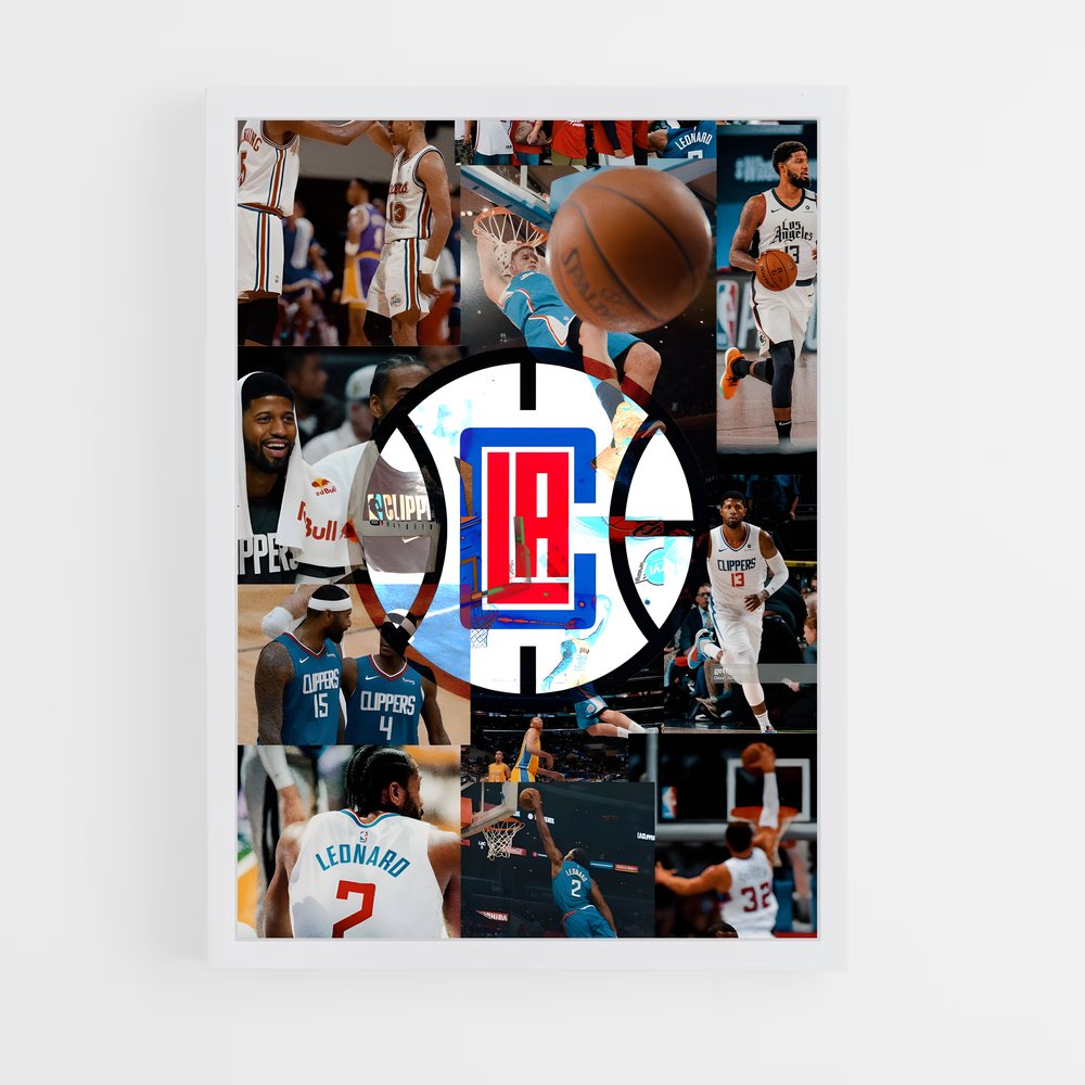 ap-los angeles clippers-5 cadre Blanc