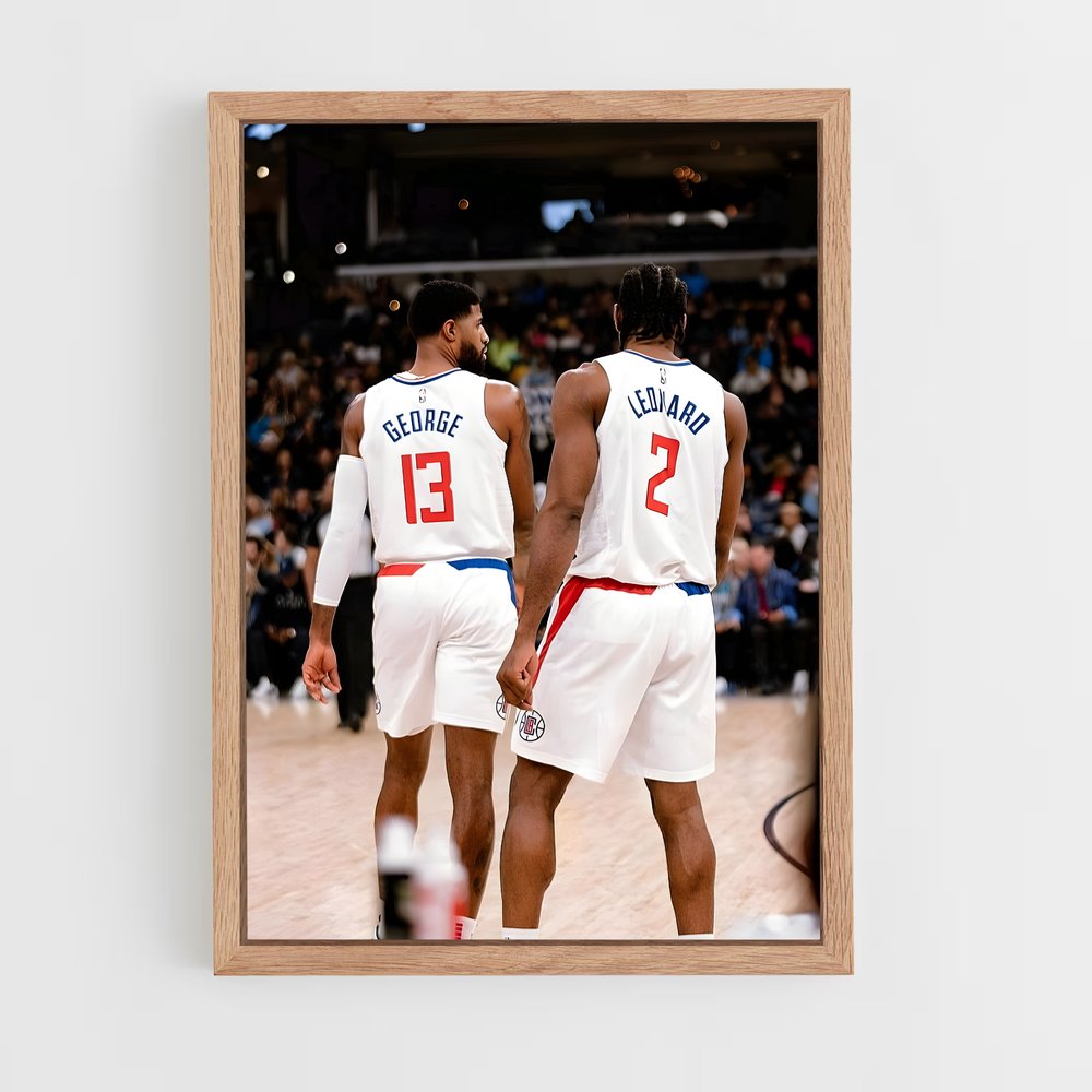 ap-los angeles clippers-9 cadre Bois clair