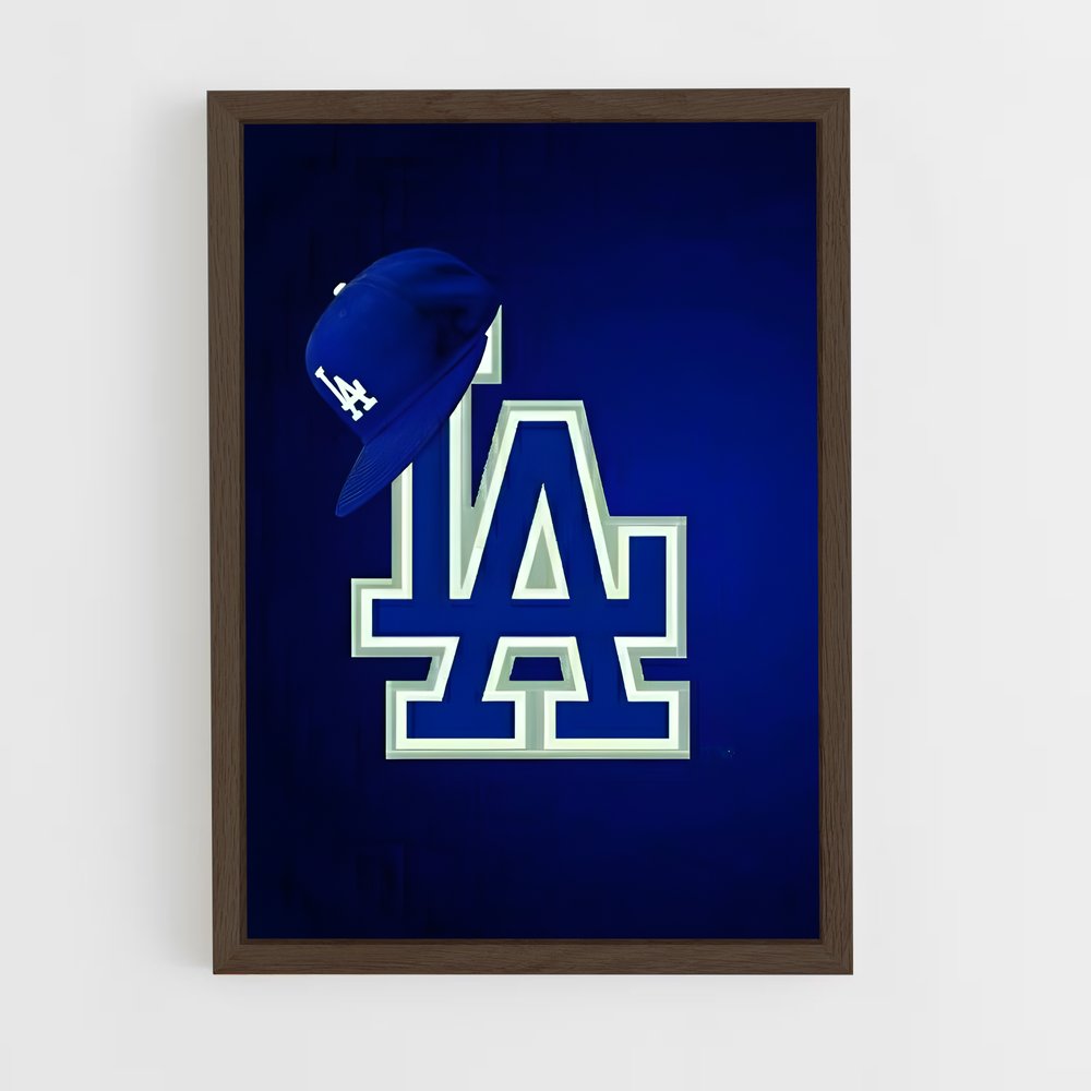 ap-los angeles dodgers-4 cadre Bois foncé