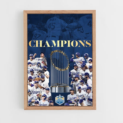 ap-los angeles dodgers-7 cadre Bois clair