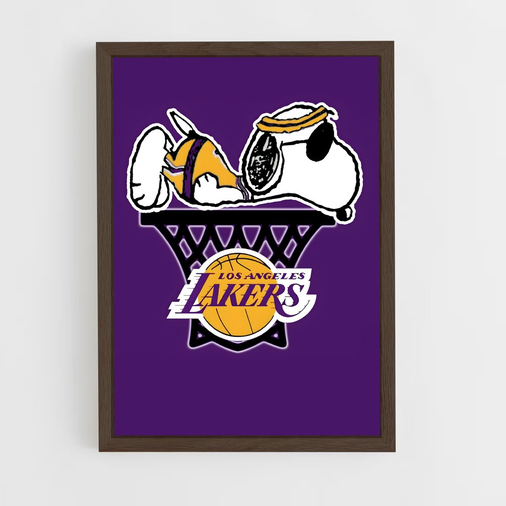 ap-los angeles lakers-1 cadre Bois foncé