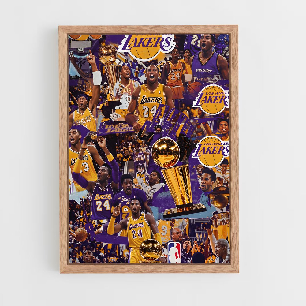 ap-los angeles lakers-6 cadre Bois clair