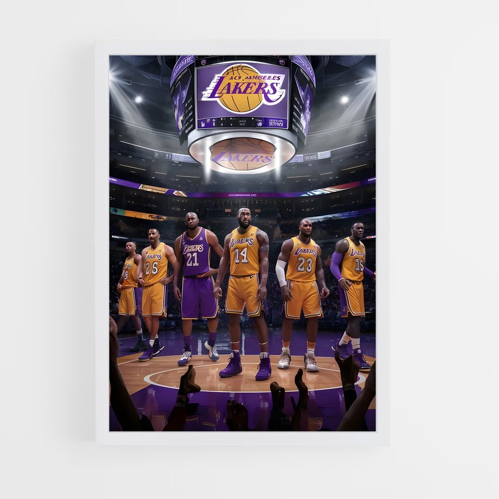 ap-los angeles lakers-7 cadre Blanc