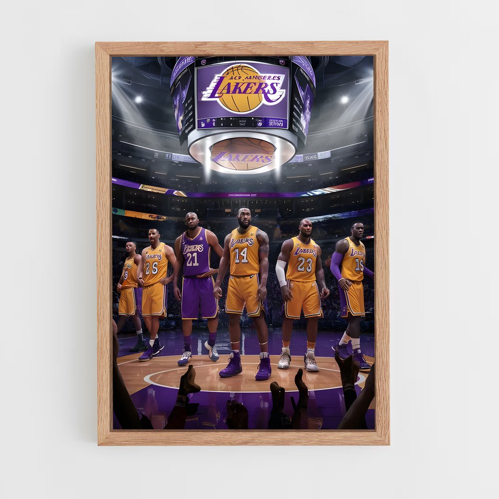 ap-los angeles lakers-7 cadre Bois clair