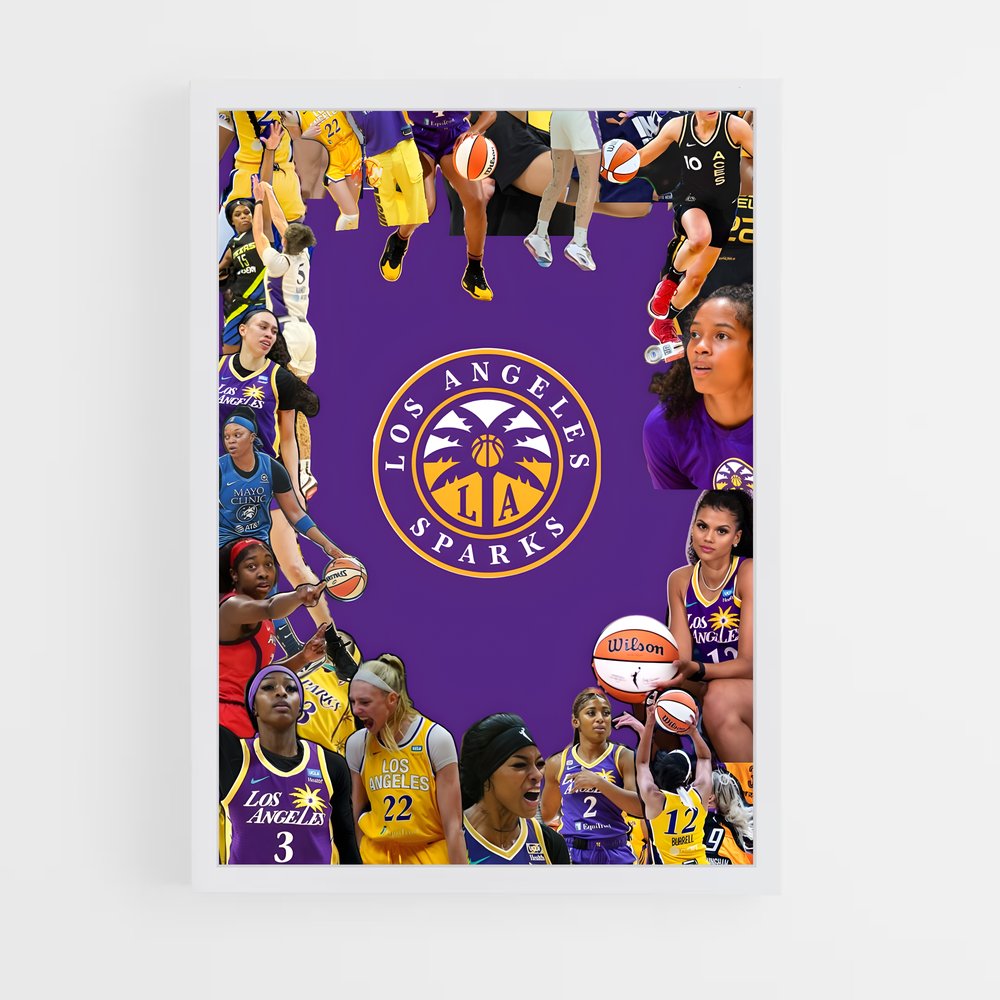 ap-los angeles sparks-3 cadre Blanc