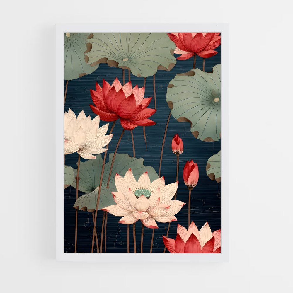 ap-lotus patterns-1 cadre Blanc