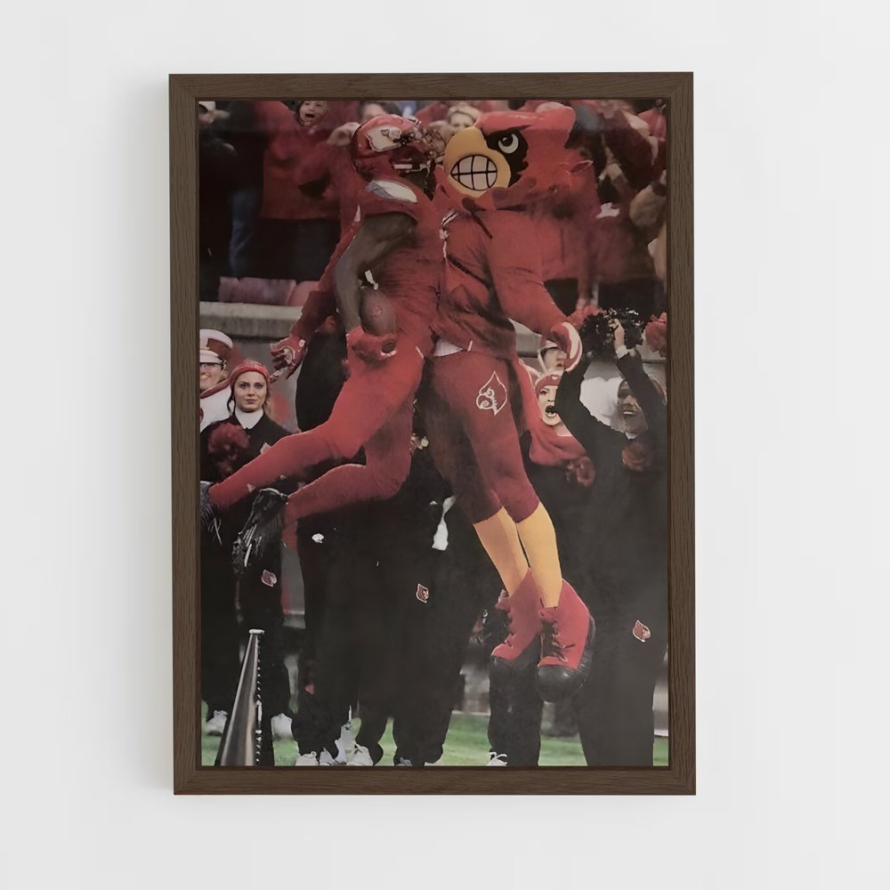 ap-louisville cardinals-2 cadre Bois foncé