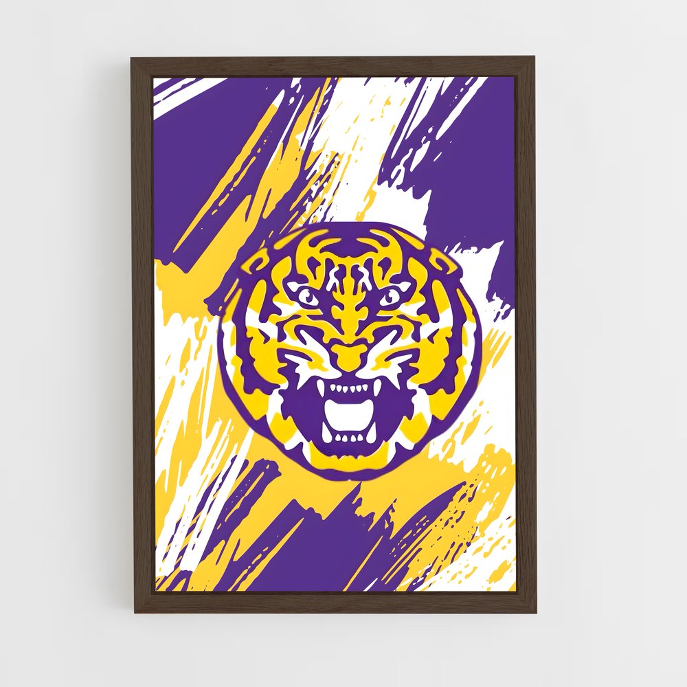 ap-lsu tigers-3 cadre Bois foncé