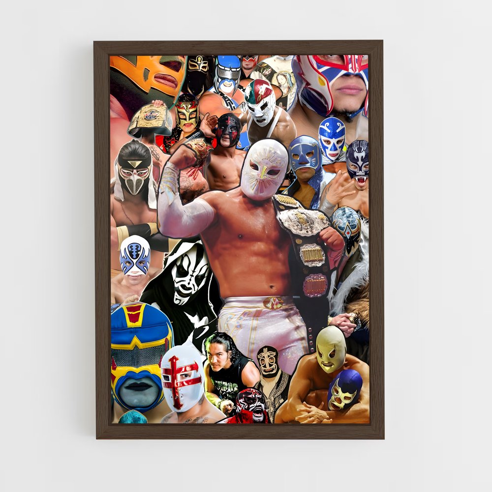 ap-lucha libre-5 cadre Bois foncé