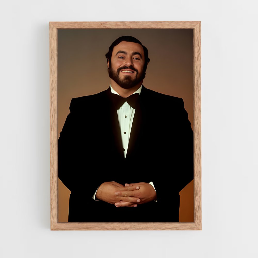 ap-luciano pavarotti-1 cadre Bois clair