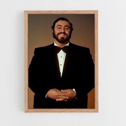 ap-luciano pavarotti-1 cadre Bois clair