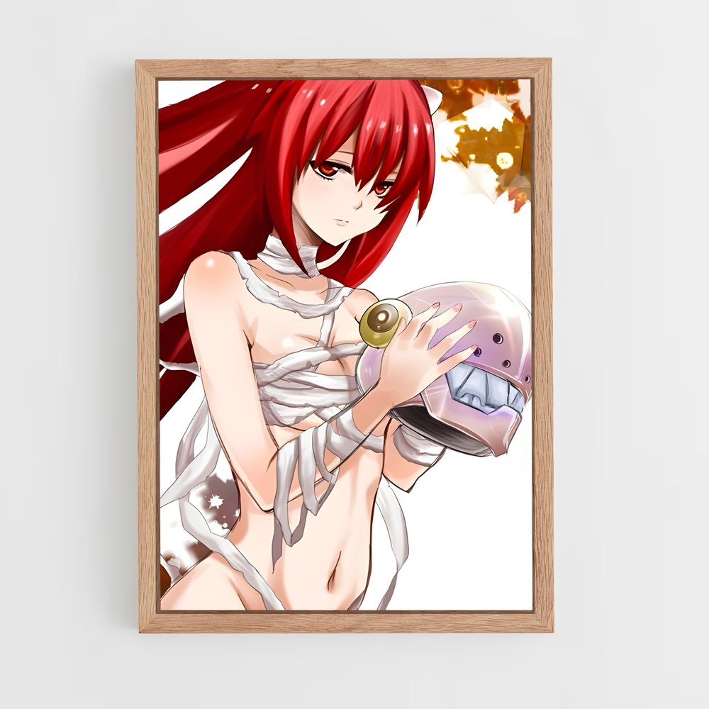 ap-lucy elfen lied-3 cadre Bois clair
