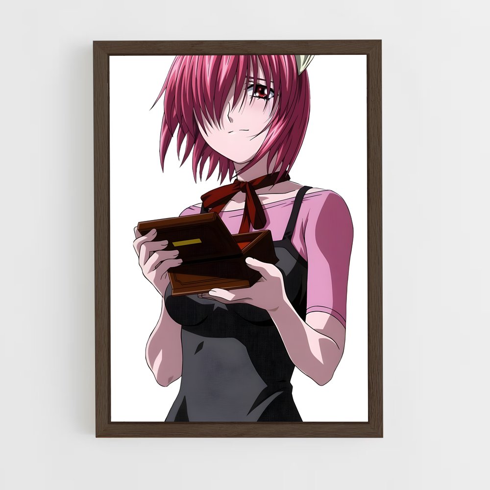 ap-lucy elfen lied-4 cadre Bois foncé