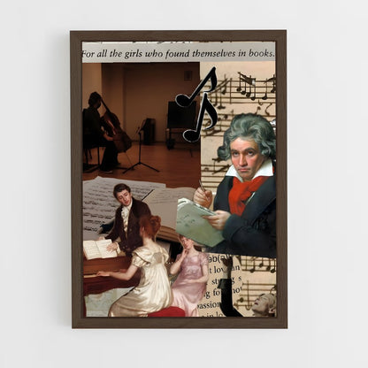 ap-ludwig van beethoven-2 cadre Bois foncé