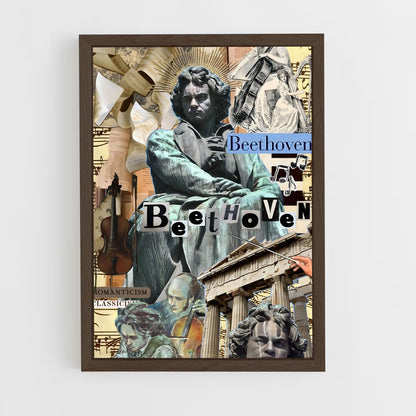ap-ludwig van beethoven-4 cadre Bois foncé
