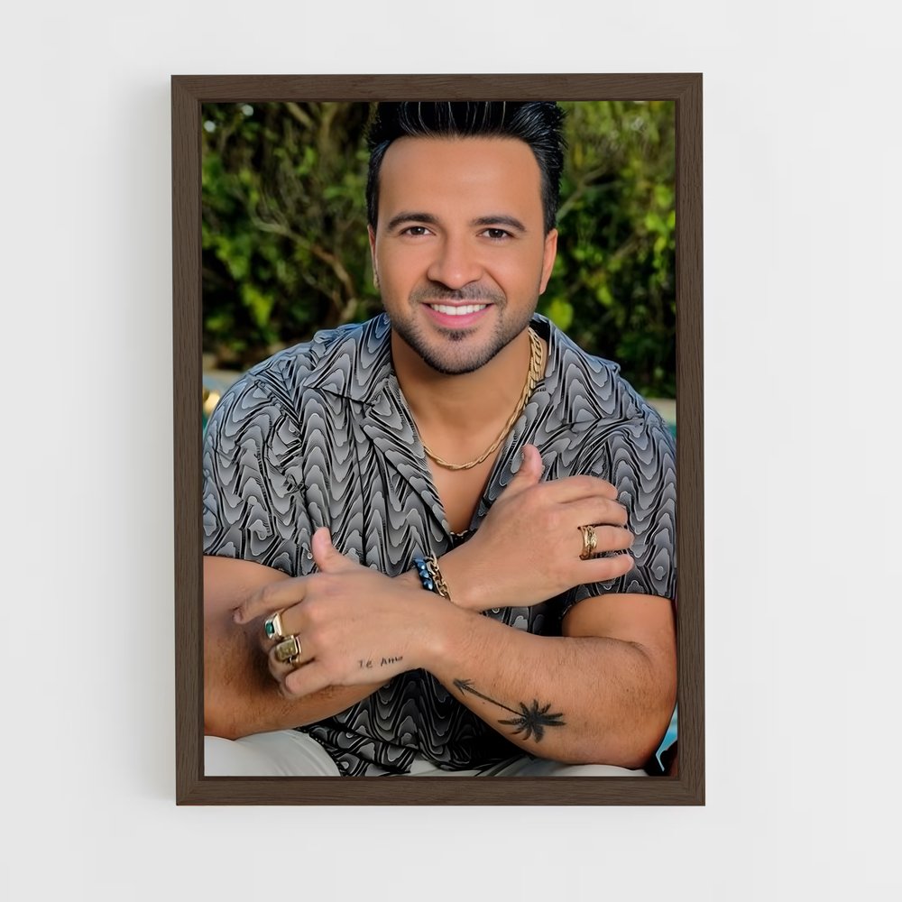 ap-luis fonsi-5 cadre Bois foncé