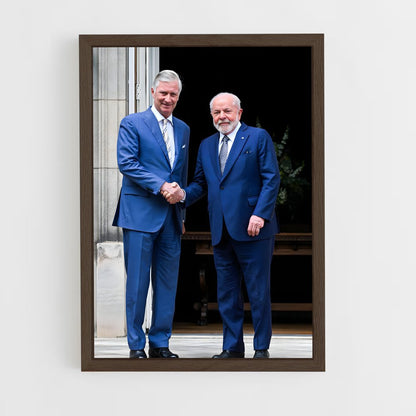 ap-luiz inacio lula da silva-2 cadre Bois foncé