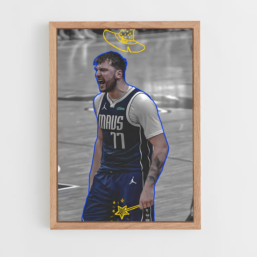 ap-luka doncic-1 cadre Bois clair