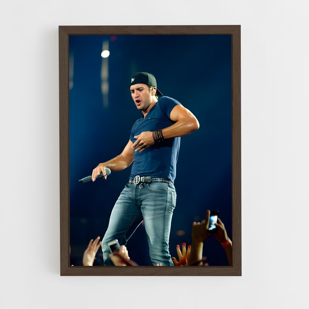 ap-luke bryan-7 cadre Bois foncé