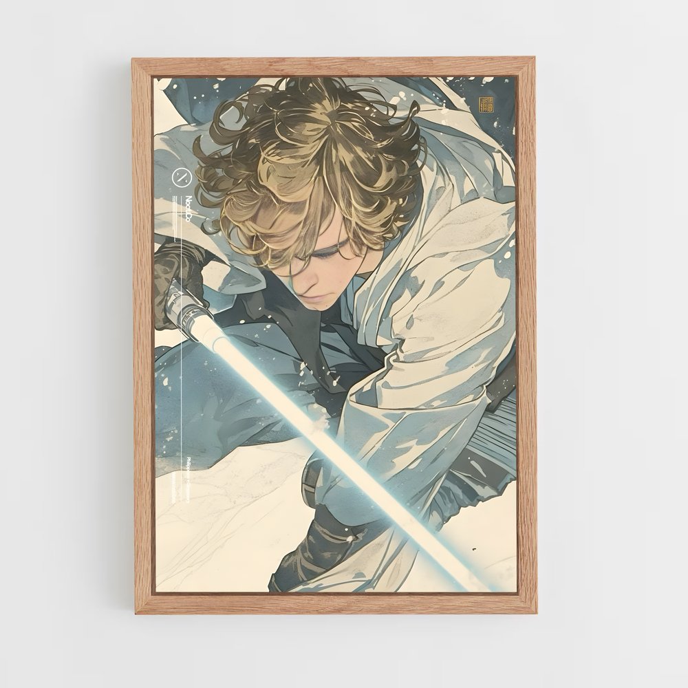 ap-luke skywalker-1 cadre Bois clair