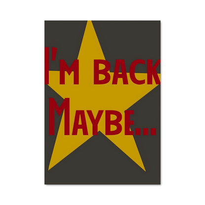 Poster I'm Back, Maybe