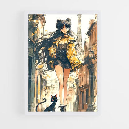 ap-luna sailor moon-2 cadre Blanc