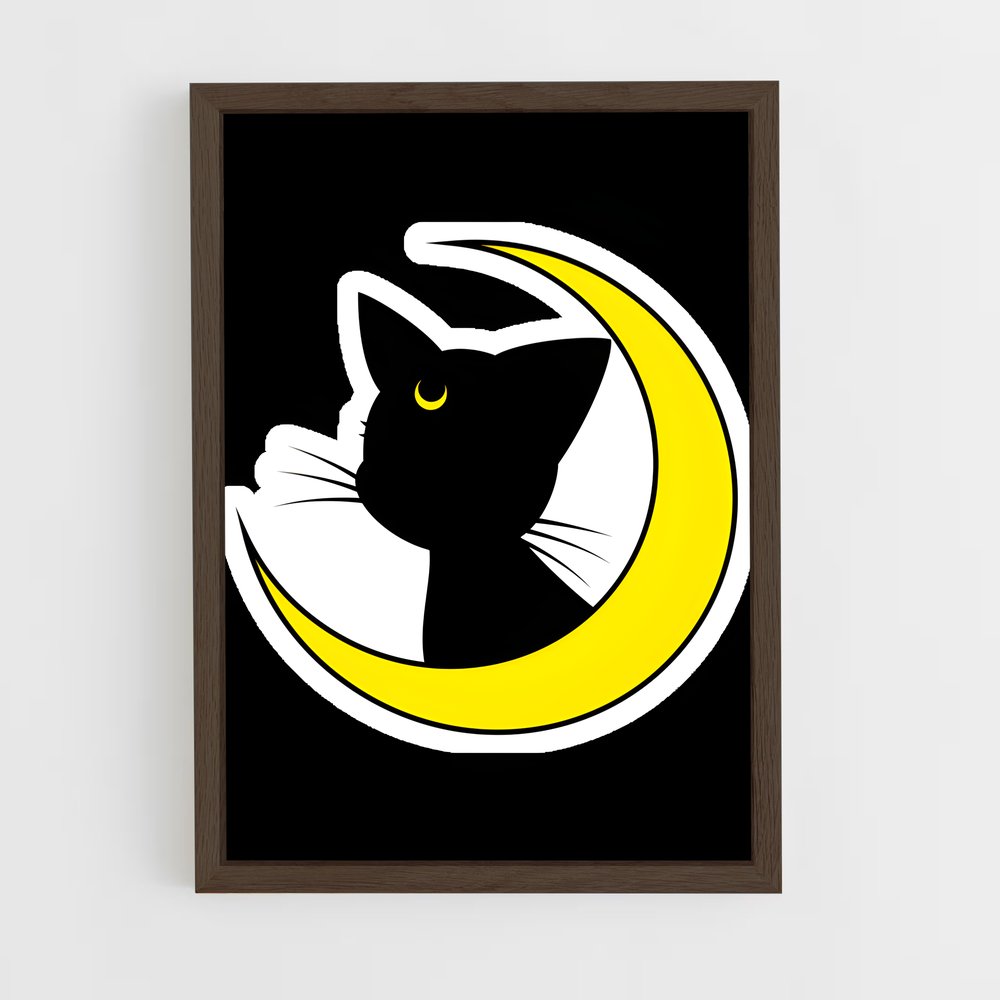 ap-luna sailor moon-3 cadre Bois foncé