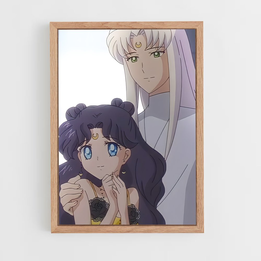 ap-luna sailor moon-4 cadre Bois clair