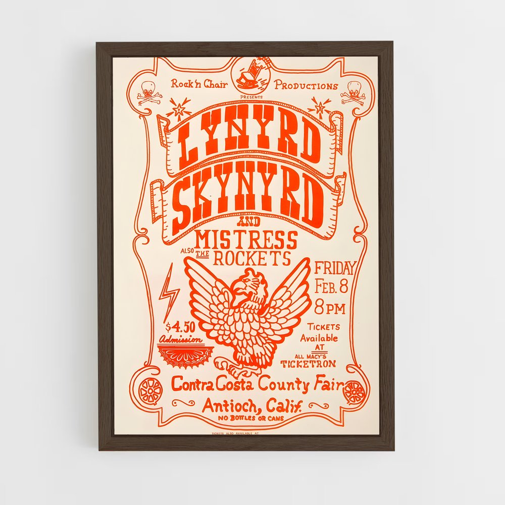 ap-lynyrd skynyrd-2 cadre Bois foncé
