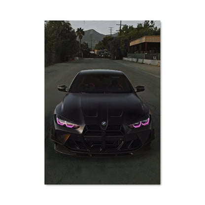 Poster M4 Noir et Rose