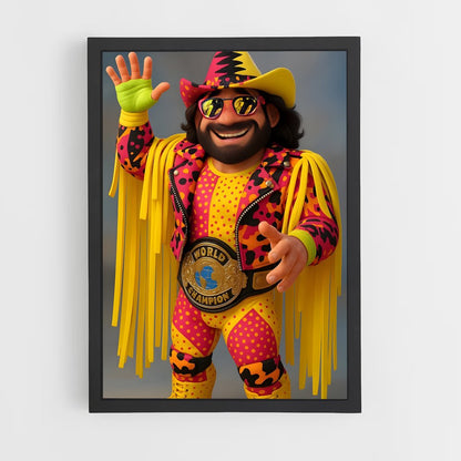 ap-macho man randy savage-5 cadre Noir
