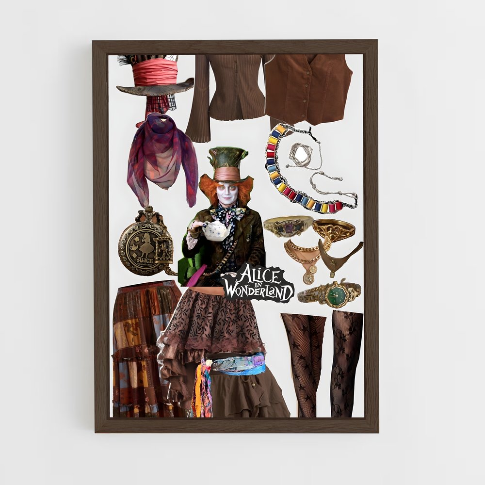 ap-mad hatter-4 cadre Bois foncé
