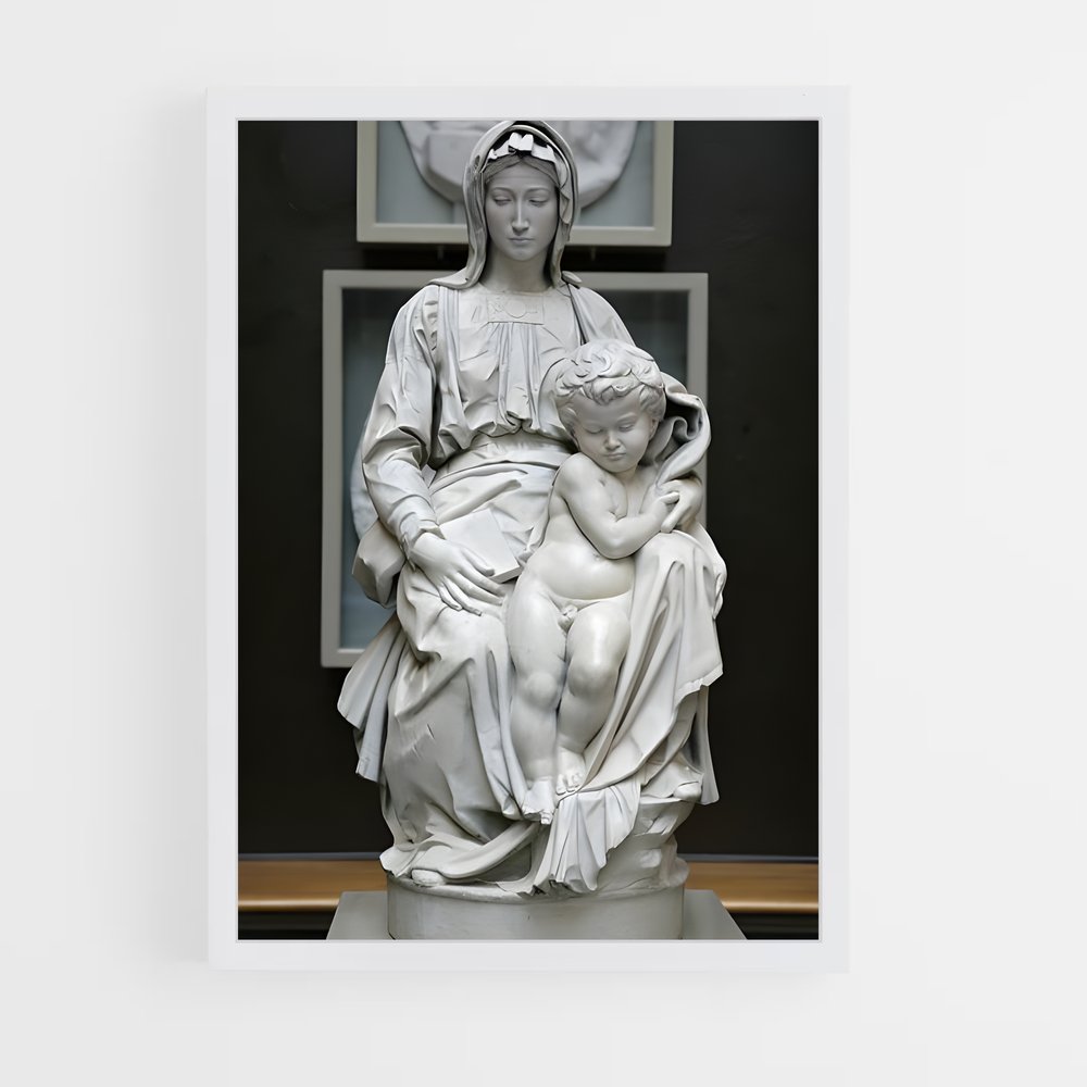 ap-madonna and child michelangelo-2 cadre Blanc