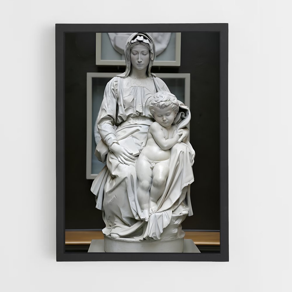 ap-madonna and child michelangelo-2 cadre Noir